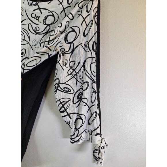 ALI MILES Gauze Cotton Geometric Art To Wear Top Womens Large Abstract Lagenlook - Picture 8 of 9